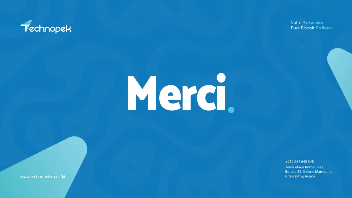 Technopek Maroc — portfolio agence digitale · planche 34 sur 34