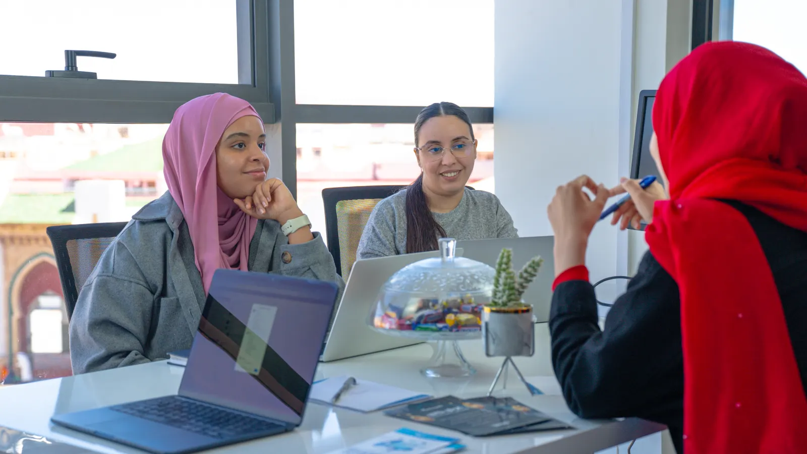 The team of the Technopek marketing agency, at the Agadir office.